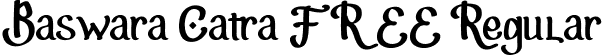 Baswara Catra FREE Regular font - Baswara Catra FREE.ttf