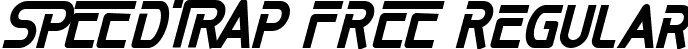 SPEEDTRAP FREE Regular font - SPEEDTRAP FREE.ttf