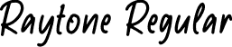 Raytone Regular font - Raytone Personal Use.otf