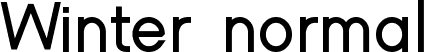 Winter normal font - Winter.ttf