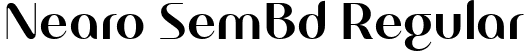 Nearo SemBd Regular font - nearosemibold-6yxov.ttf