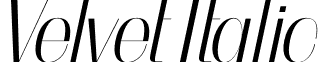 Velvet Italic font - Velvet Italic.otf