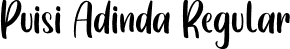 Puisi Adinda Regular font - Puisi Adinda.otf