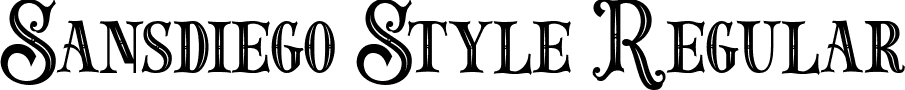 Sansdiego Style Regular font - sansdiegostyle-2oxmx.ttf