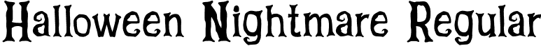 Halloween Nightmare Regular font - Halloween-Nightmare.otf