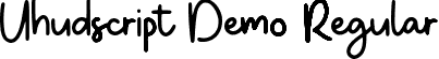 Uhudscript Demo Regular font - Uhudscript Demo.ttf