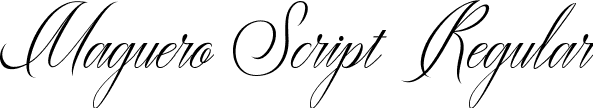 Maguero Script Regular font - Maguero.ttf