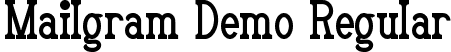 Mailgram Demo Regular font - MailgramDemoRegular.ttf