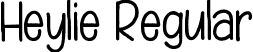 Heylie Regular font - Heylie.ttf