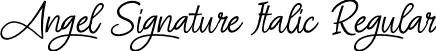 Angel Signature Italic Regular font - Angel Signature Italic.otf