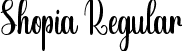 Shopia Regular font - Shopia.ttf