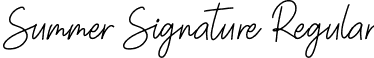 Summer Signature Regular font - SummerSignature.otf