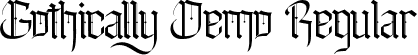 Gothically Demo Regular font - GothicallyDemoRegular.ttf