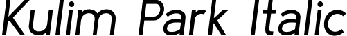 Kulim Park Italic font - KulimPark-Italic.ttf