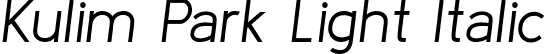 Kulim Park Light Italic font - KulimPark-LightItalic.ttf