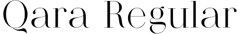 Qara Regular font - Qara.otf