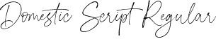 Domestic Script Regular font - Domestic Script.otf