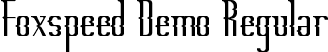 Foxspeed Demo Regular font - FoxspeedDemoRegular.ttf