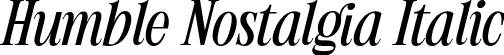 Humble Nostalgia Italic font - Humble Nostalgia Italic.otf