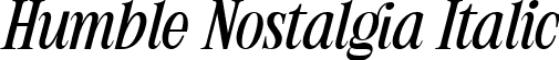 Humble Nostalgia Italic font - Humble Nostalgia Italic.ttf