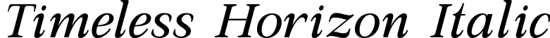 Timeless Horizon Italic font - timelesshorizon-italic.otf