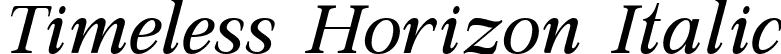 Timeless Horizon Italic font - timelesshorizon-italic.ttf