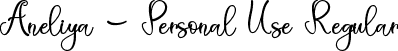 Aneliya - Personal Use Regular font - Aneliya.ttf
