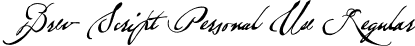 Brev Script Personal Use Regular font - BrevScript_PersonalUse.ttf