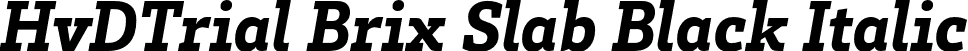 HvDTrial Brix Slab Black Italic font - HvDTrial_BrixSlab-BlackItalic.otf