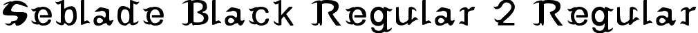 Seblade Black Regular 2 Regular font - SebladeBlackRegular2.ttf