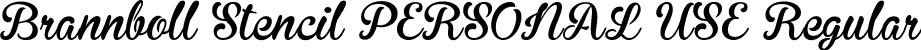 Brannboll Stencil PERSONAL USE Regular font - BrannbollStencil_PERSONAL_USE.ttf