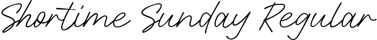 Shortime Sunday Regular font - ShortimeSunday-9Ylx5.ttf