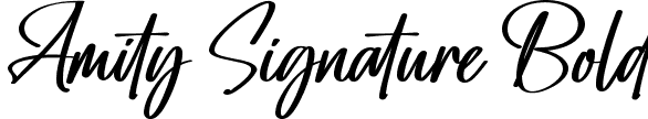 Amity Signature Bold font - Amity Signature Bold.ttf