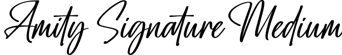 Amity Signature Medium font - Amity Signature Medium.otf