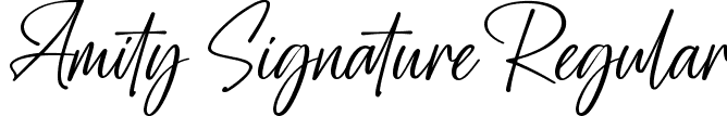 Amity Signature Regular font - Amity Signature.ttf