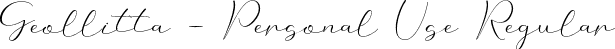 Geollitta - Personal Use Regular font - Geollitta(Demo).ttf