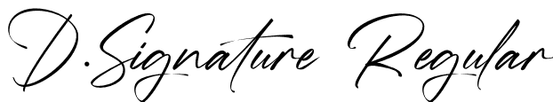 D.Signature Regular font - dsignature.otf