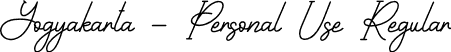 Yogyakarta - Personal Use Regular font - YogyakartaDEMO.otf