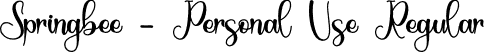 Springbee - Personal Use Regular font - SpringbeeDEMO.otf