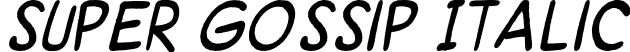 Super Gossip Italic font - Super Gossip Italic.otf