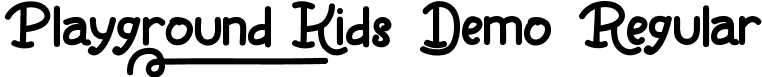 Playground Kids Demo Regular font - PlaygroundKidsDemoRegular.ttf