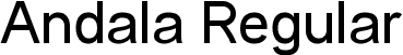 Andala Regular font - Andala.ttf