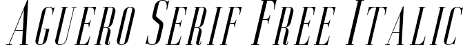 Aguero Serif Free Italic font - Aguero Serif Italic.otf