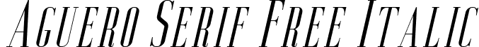 Aguero Serif Free Italic font - Aguero Serif Italic.ttf
