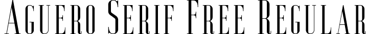 Aguero Serif Free Regular font - Aguero Serif.ttf