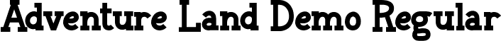 Adventure Land Demo Regular font - AdventureLandDemoRegular.ttf