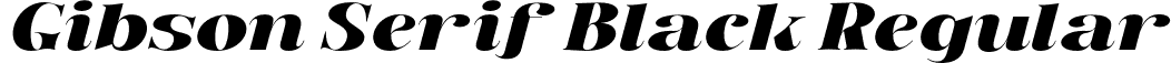 Gibson Serif Black Regular font - Bentoga Italic Black.otf