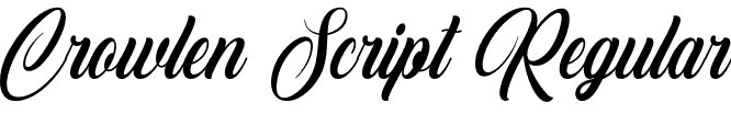 Crowlen Script Regular font - Crowlen Script.otf