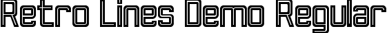 Retro Lines Demo Regular font - RetroLinesDemoRegular.ttf