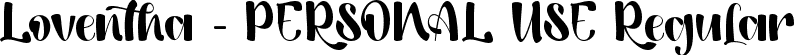 Loventha - PERSONAL USE Regular font - Loventha DEMO.ttf